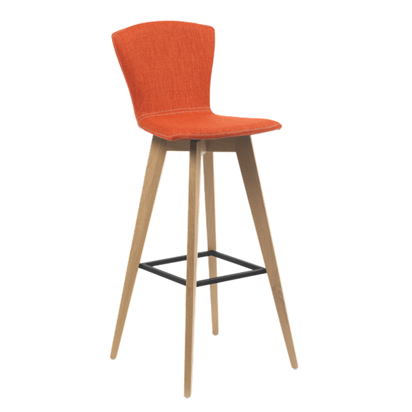 Chaise de bar avec pieds bois
