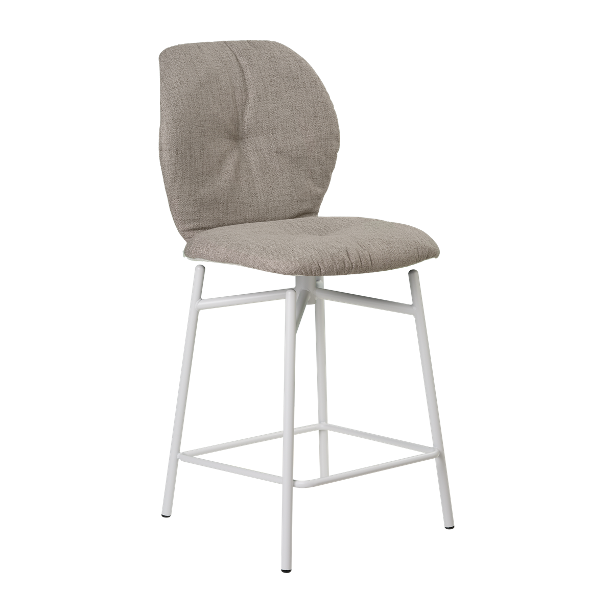 Chaise hauteur plan de travail avec pieds métalliques, bicolore