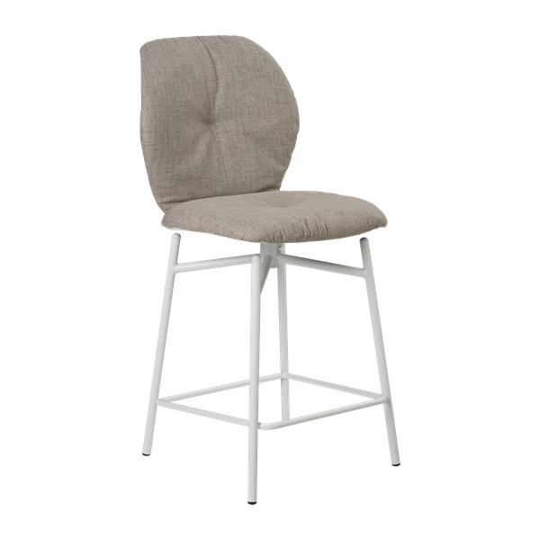 Chaise hauteur plan de travail avec pieds métalliques, bicolore