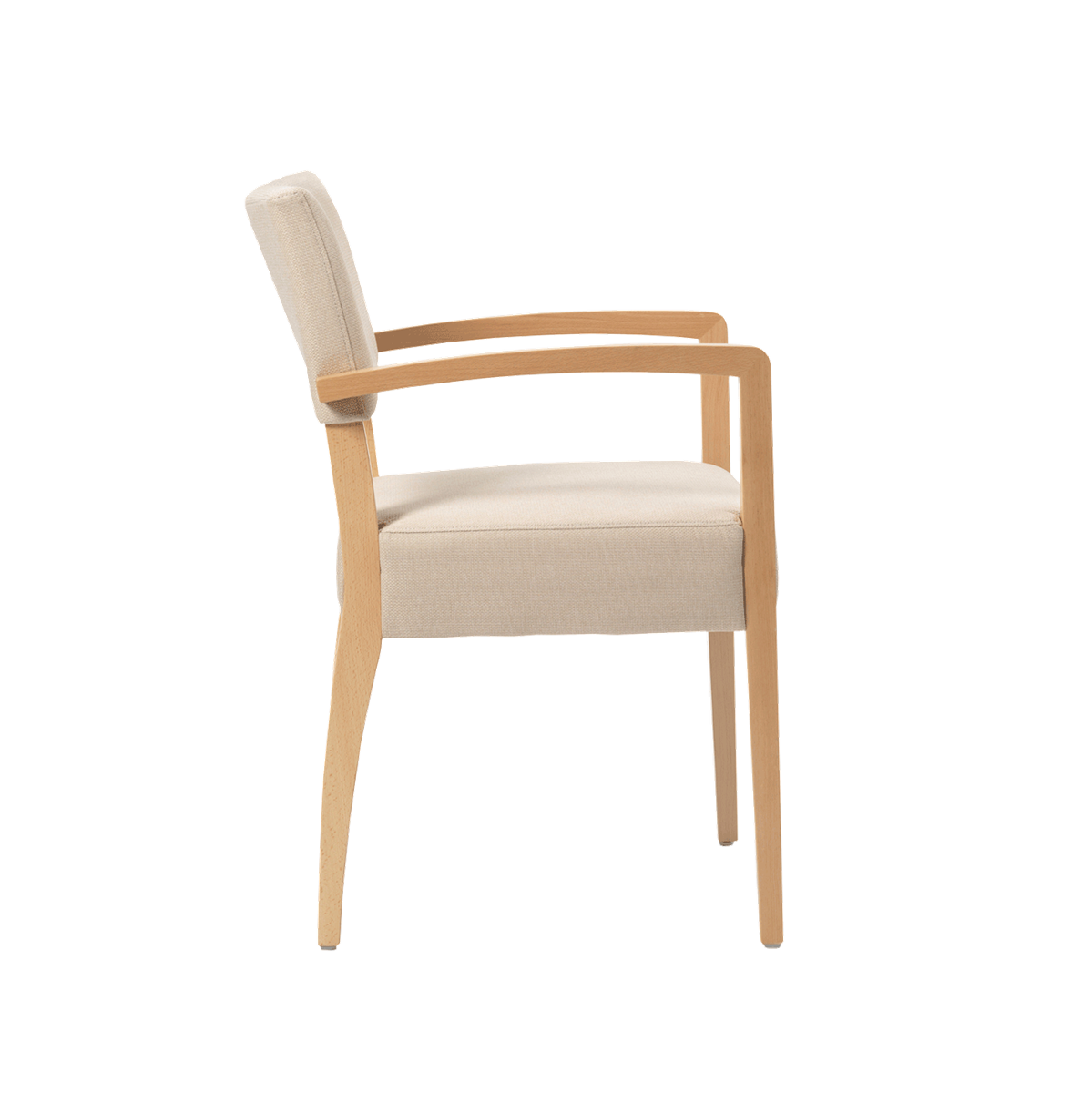 Chaise avec accoudoirs et pieds bois