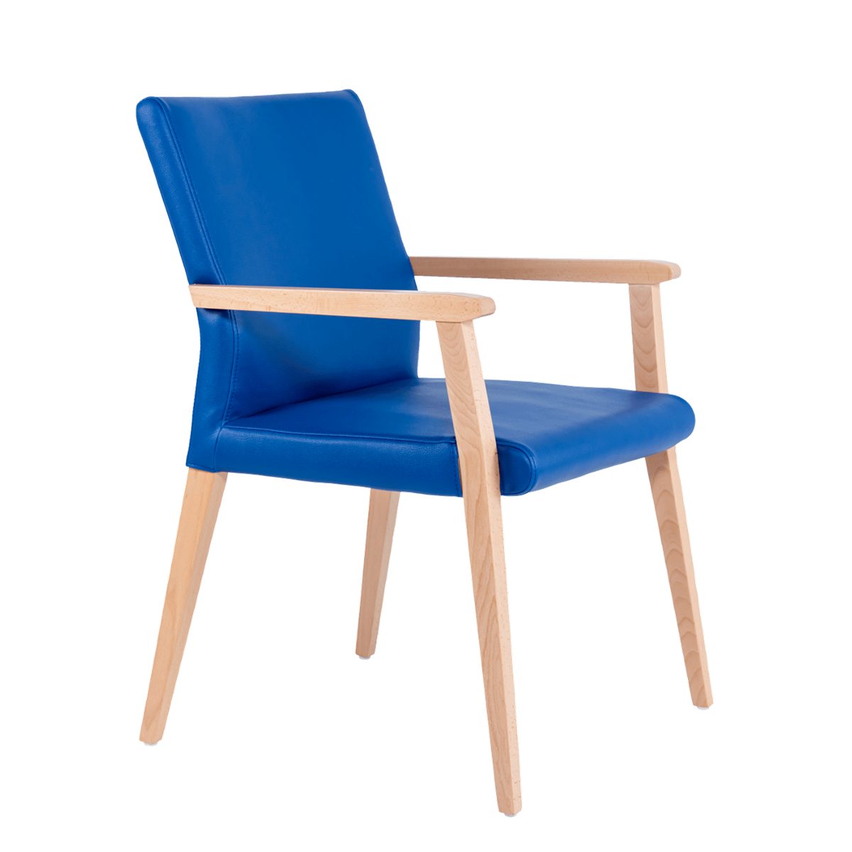 Chaise avec accoudoirs et pieds bois