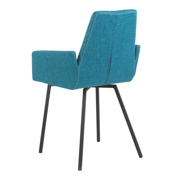 Chaise avec accoudoirs et pieds métalliques