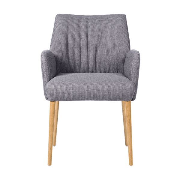 Chaise avec accoudoirs et pieds bois