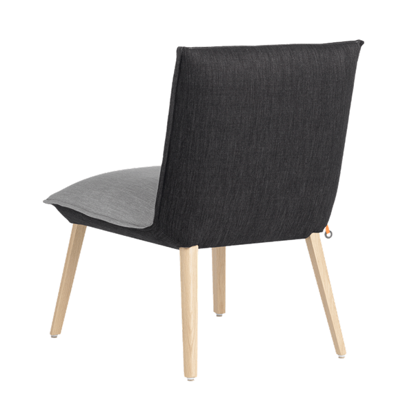 Chaise loungeavec pieds bois, bicolore