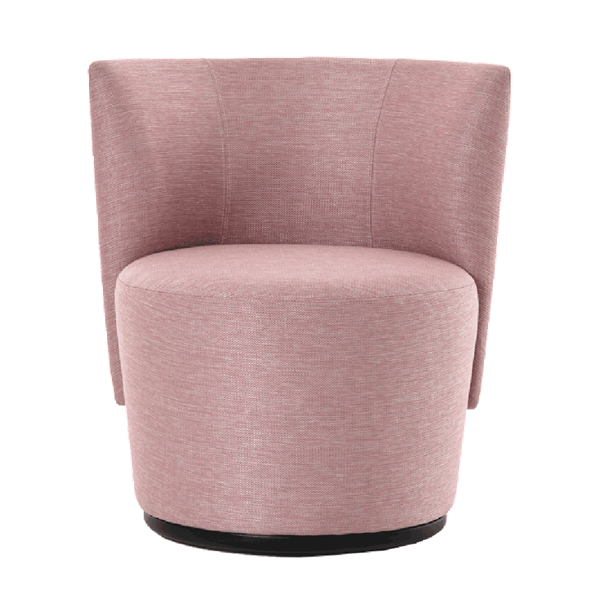 Fauteuil avec dossier bas et base fermée