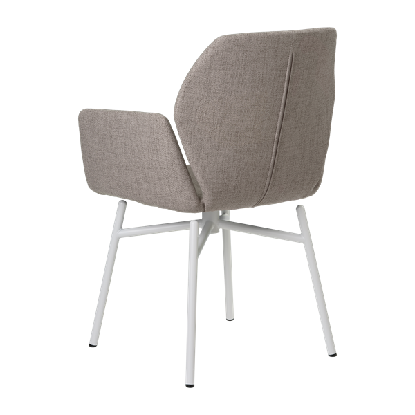 Chaise avec accoudoirs et pieds métalliques