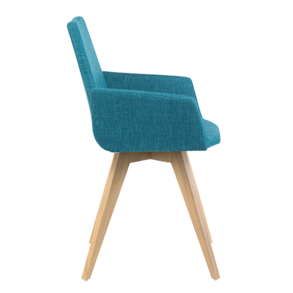 Chaise avec accoudoirs avec pieds bois