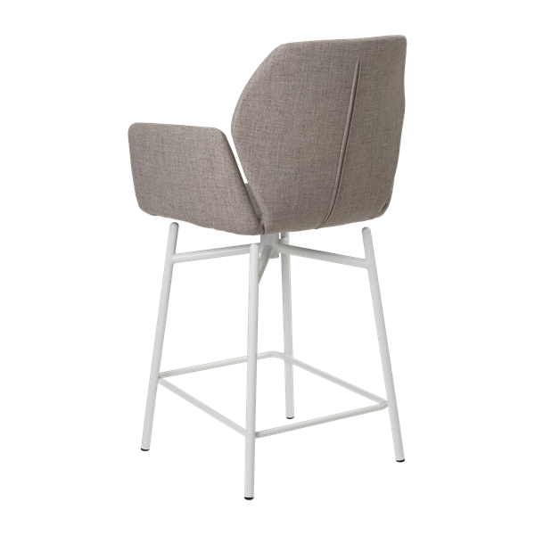 Chaise hauteur plan de travail avec accoudoirs et pieds bois
