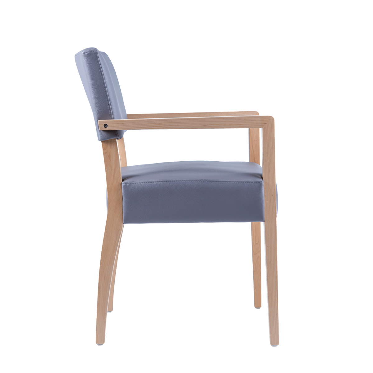 Chaise avec accoudoirs et pieds bois