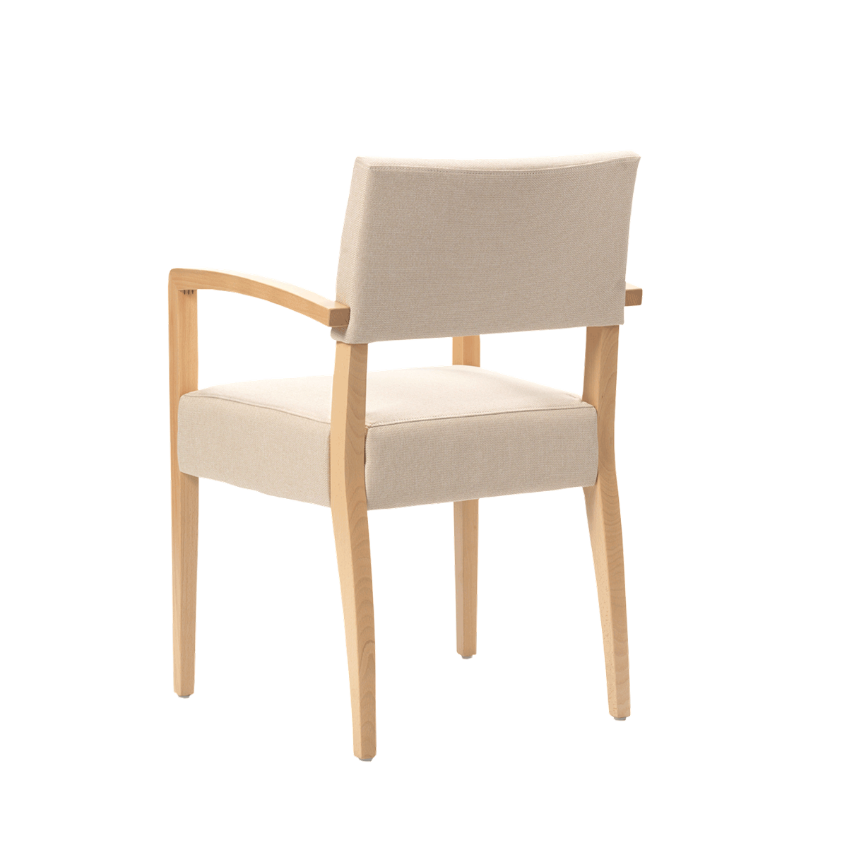 Chaise avec accoudoirs et pieds bois