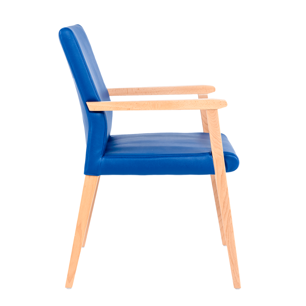 Chaise avec accoudoirs et pieds bois