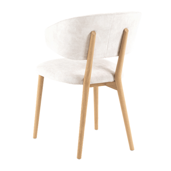 Chaise avec accoudoirs et pieds bois
