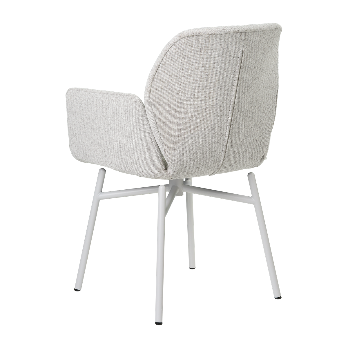 Chaise avec accoudoirs et pieds métalliques