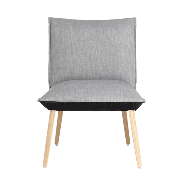Chaise loungeavec pieds bois, bicolore