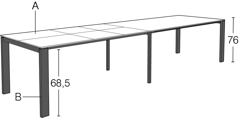 Table Altera avec allonges