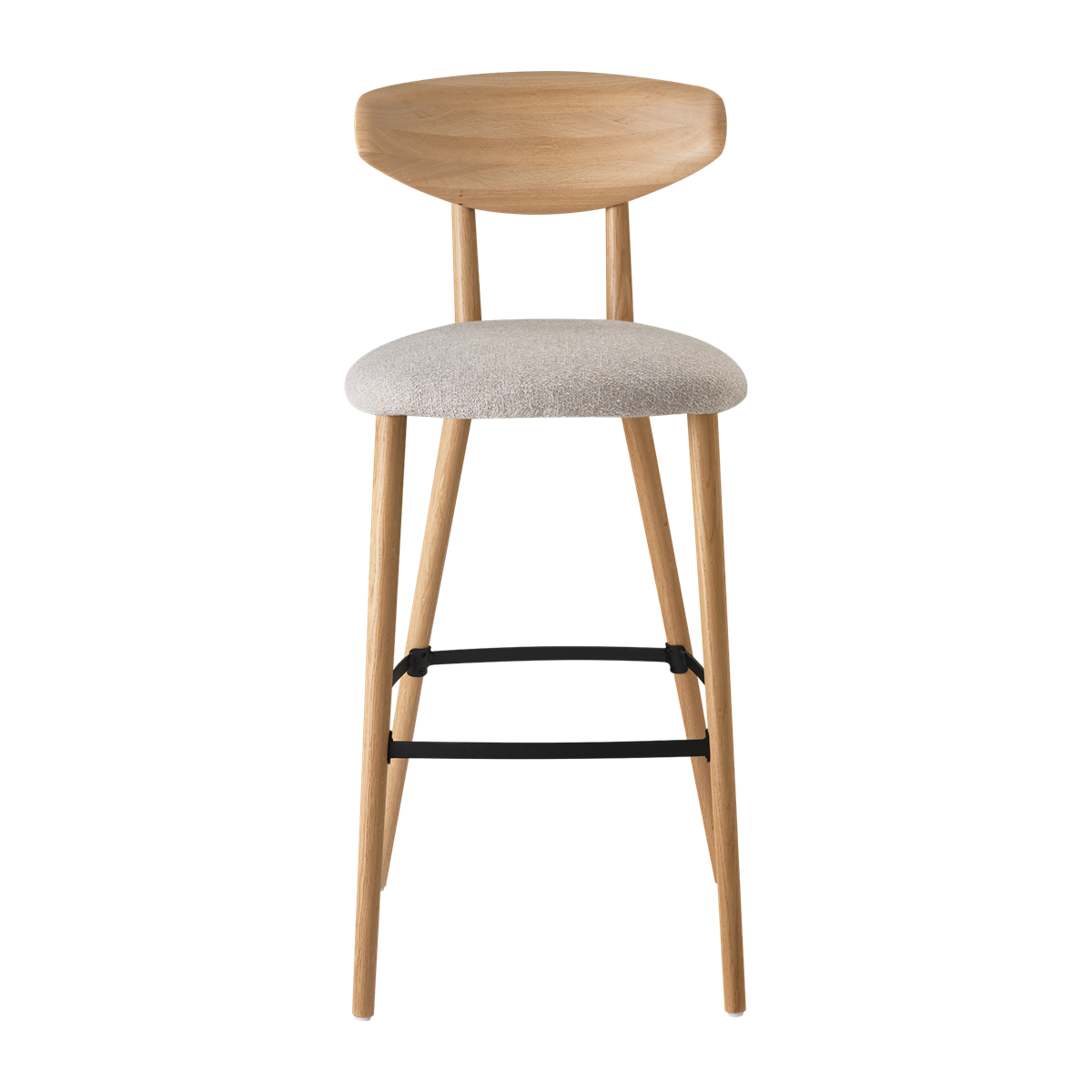 Chaise de bar avec pieds bois