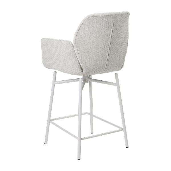 Chaise hauteur plan de travail avec accoudoirs et pieds bois