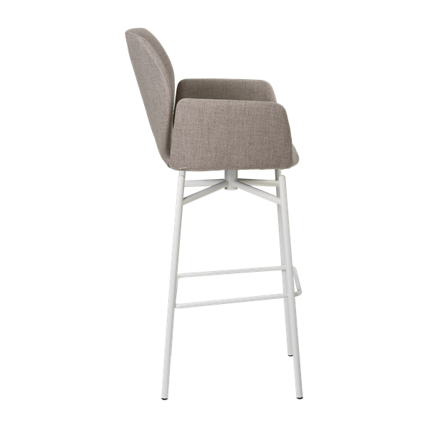 Chaise de bar avec accoudoirs et pieds bois