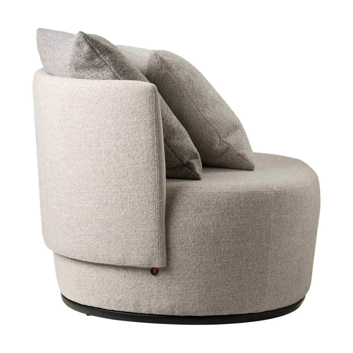 Fauteuil avec dossier bas et base fermée