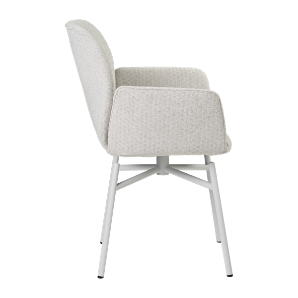 Chaise avec accoudoirs et pieds métalliques