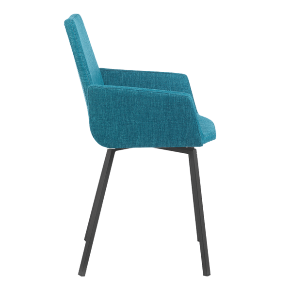 Chaise avec accoudoirs et pieds métalliques
