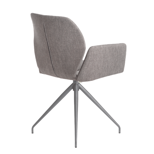 Chaise avec accoudoirs et pieds métalliques