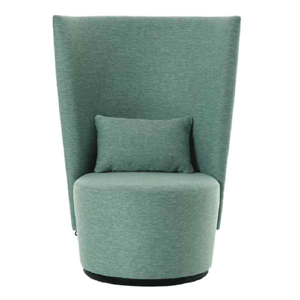Fauteuil avec dossier haut et base fermée