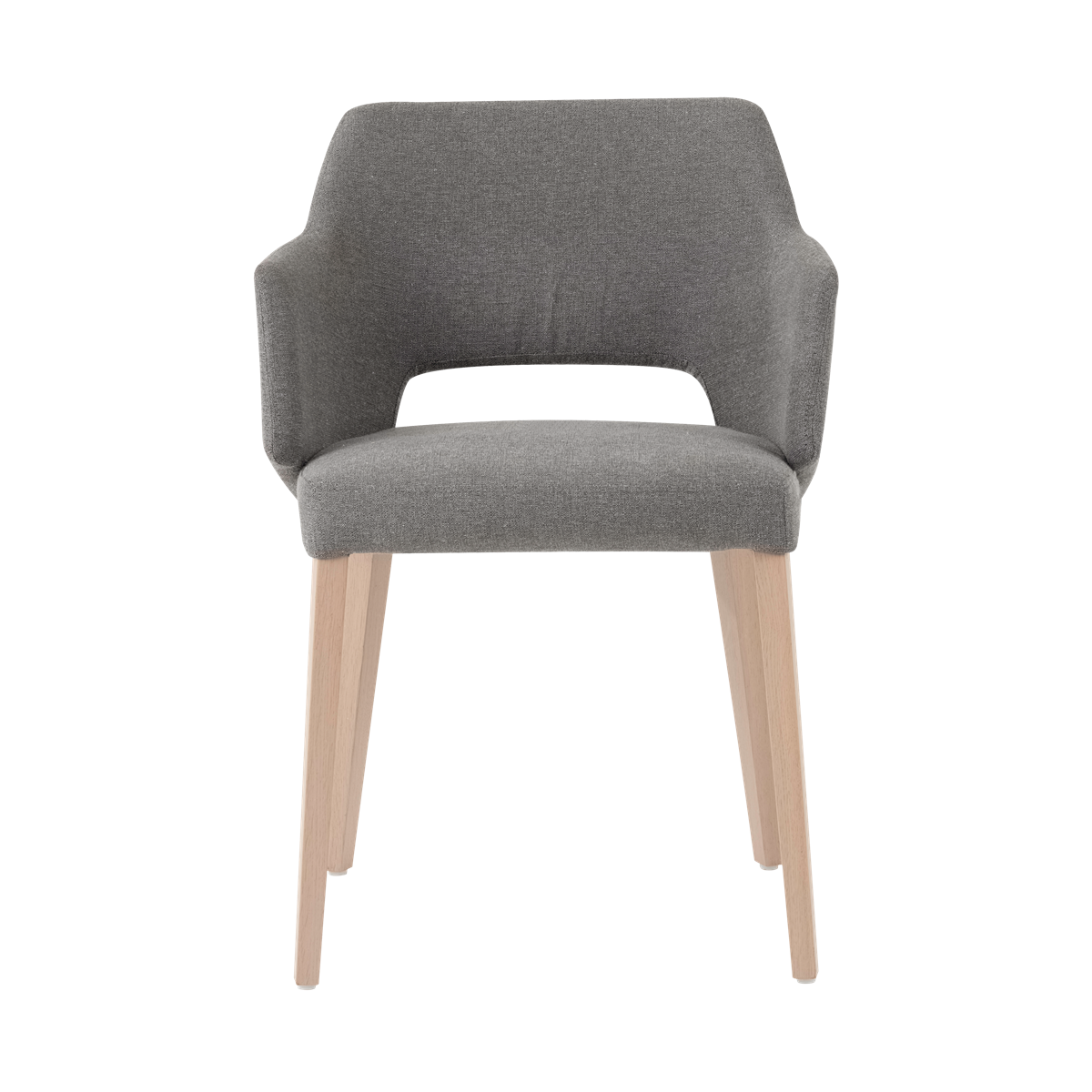 Chaise avec accoudoirs et pieds bois