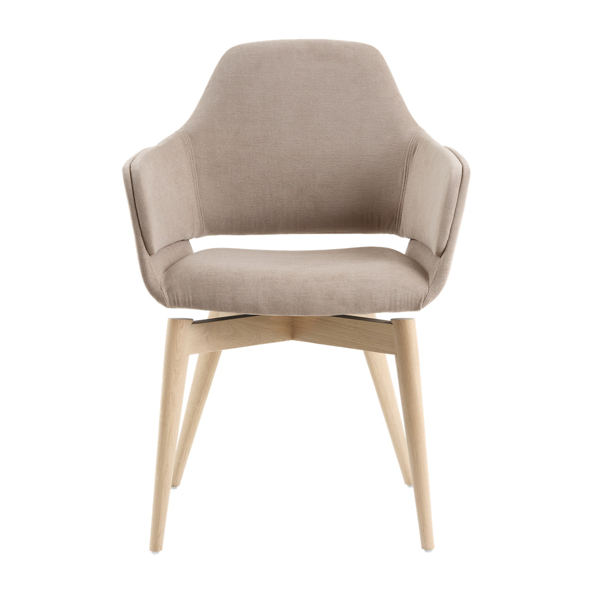 Chaise avec accoudoirs et pieds bois
