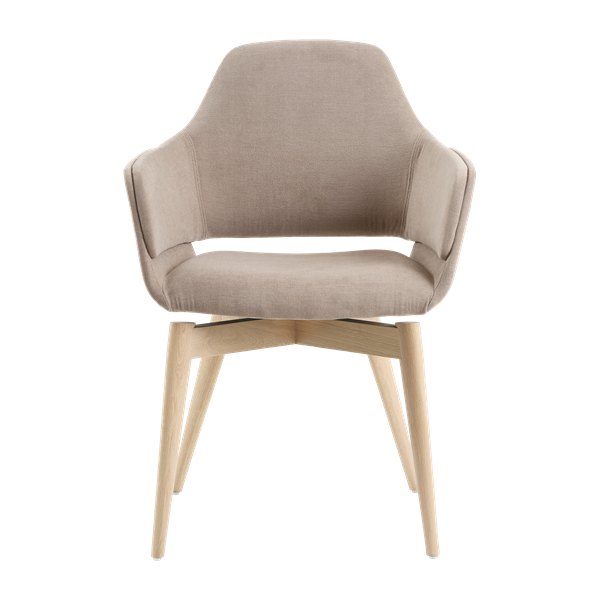 Chaise avec accoudoirs et pieds bois